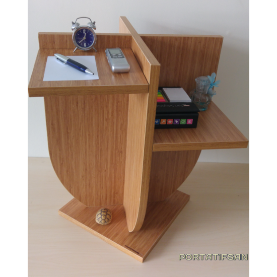 Raflı Lotus Sehpa, Dört Raflı MDF..